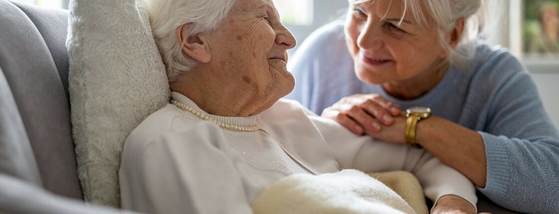 Elderly,Woman,With,Her,Caregiver,At,Nursing,Home